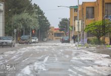 گزارش تصویری |  بارش تگرگ بهاری  و آب گرفتگی معابر دانشگاه 